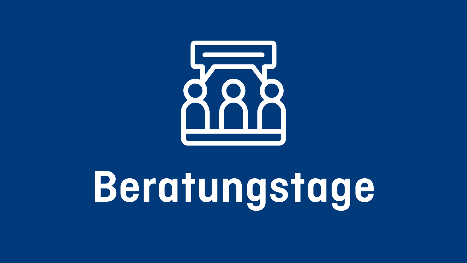 Symbolbild: Beratungstage mit Icon.