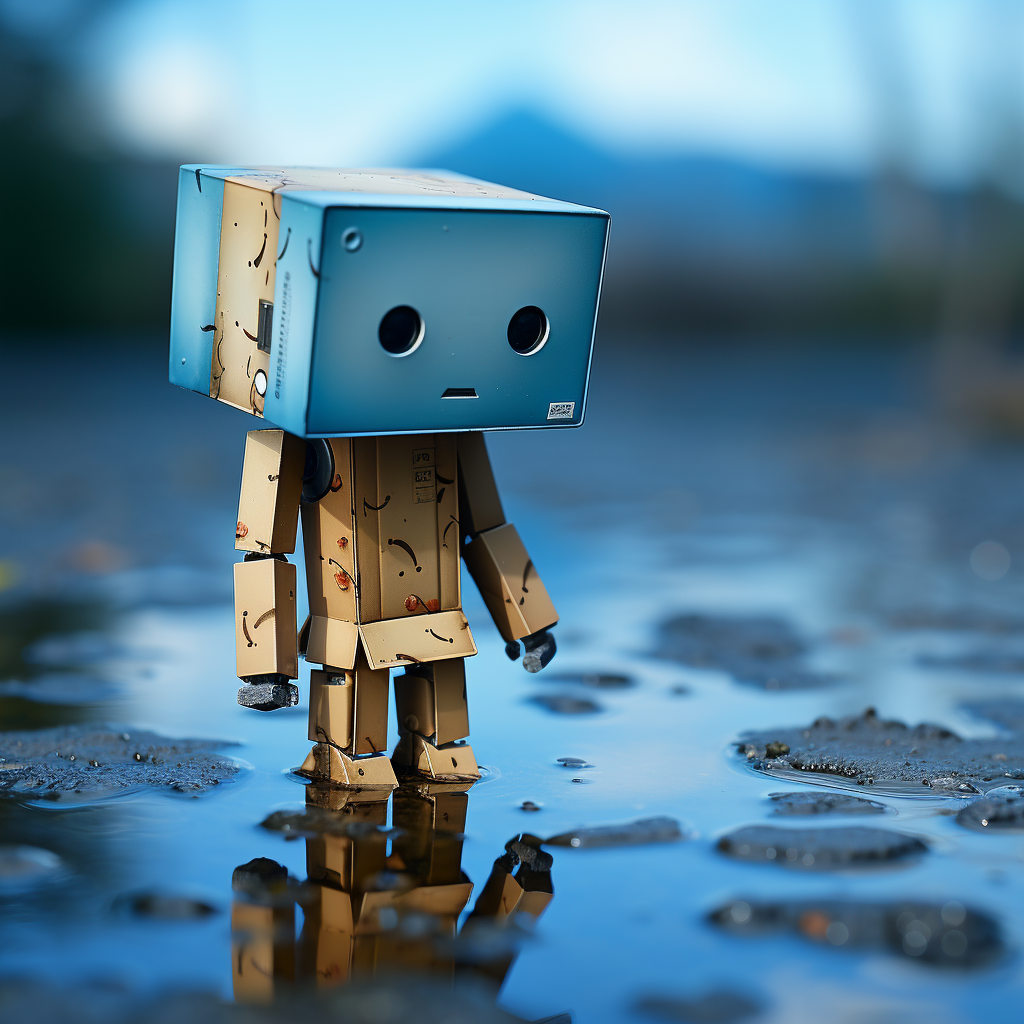 Trauriger Roboter, erstellt via Midjourney