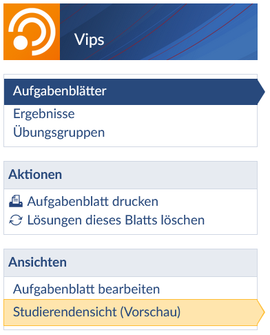 Stud.Beitrag_Text_Studiengruppen in Stud.IP_Abb09 Abbildung 9: Ansicht Stud.IP Oberfläche, Ansichtwechsel der Vips
