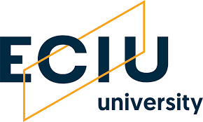 Das Logo der ECIU zeigt den Schriftzug durch den sich ein oragenes