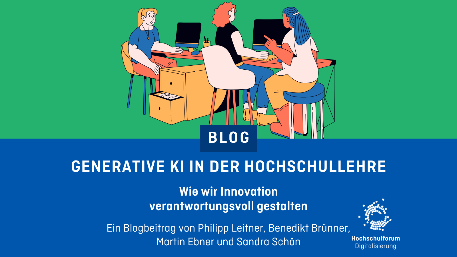 Studierende arbeiten an Computern.